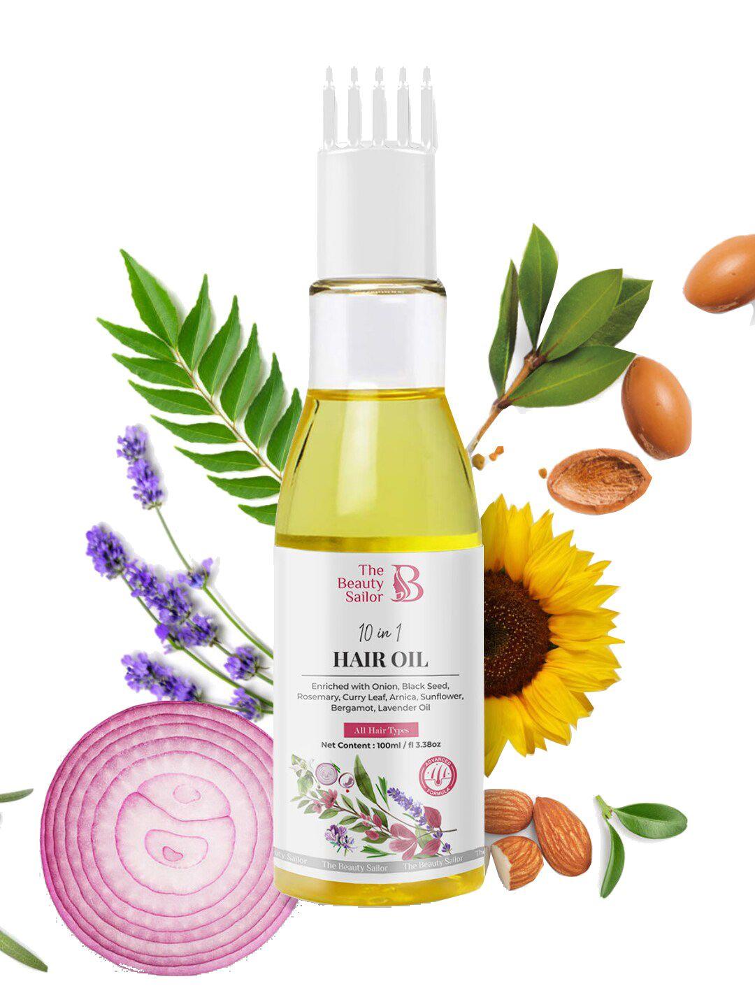 the beauty sailor 10 in 1 hair oil with onion black seed & lavender oil extracts - 100ml