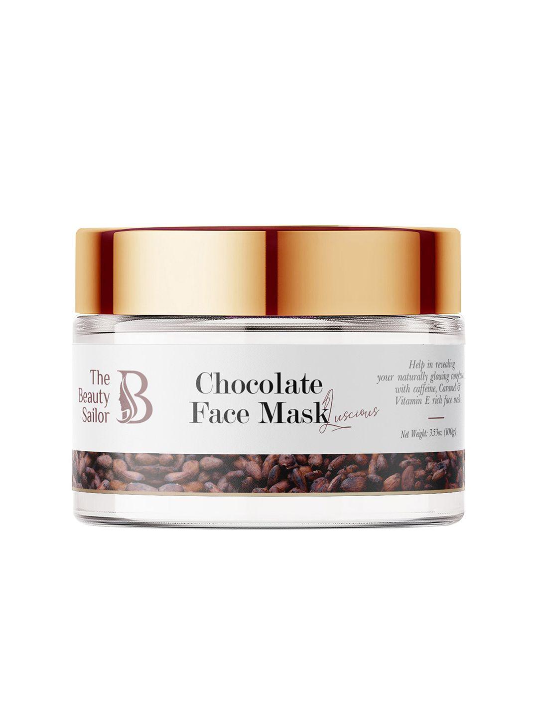the beauty sailor chocolate face mask with caffeine caramel & vitamin e 100 gm