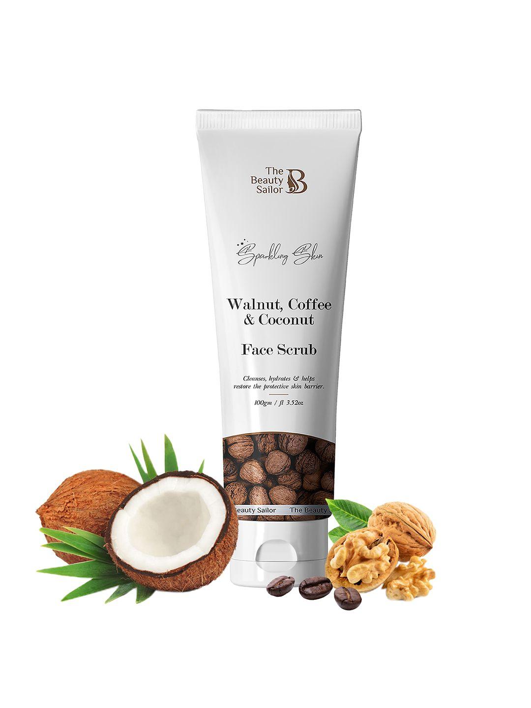 the beauty sailor cleansing walnut, coffee & coconut face scrub - 100 g