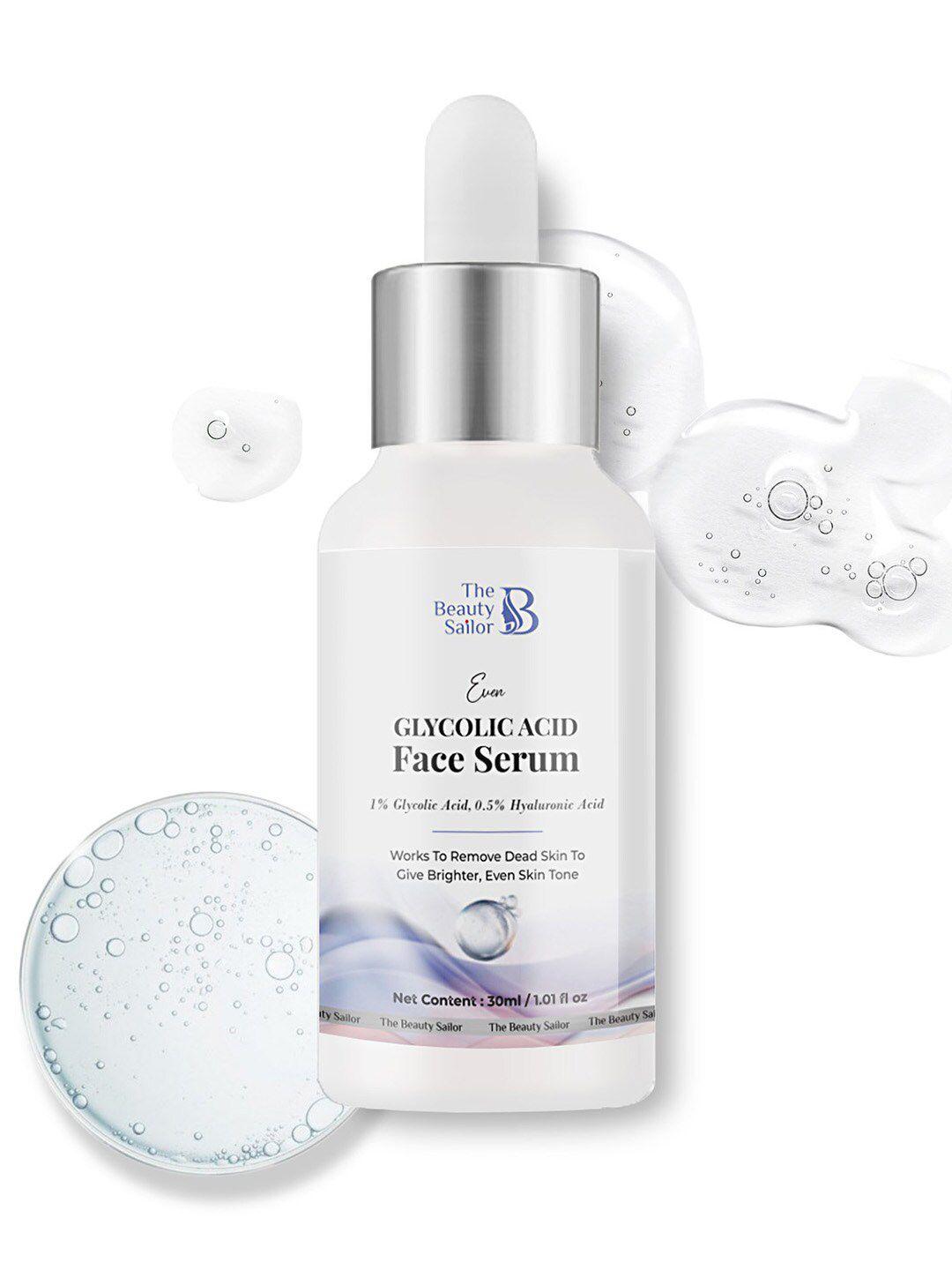 the beauty sailor even glycolic acid face serum with hyaluronic acid & aloe vera 30ml