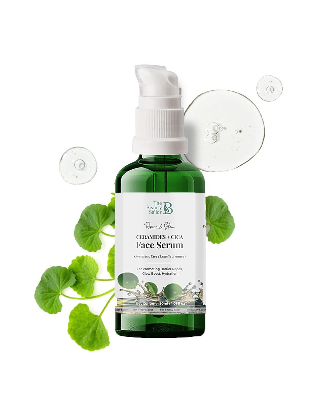 the beauty sailor repair & glow ceramides + cica face serum for natural skin barrier 30ml