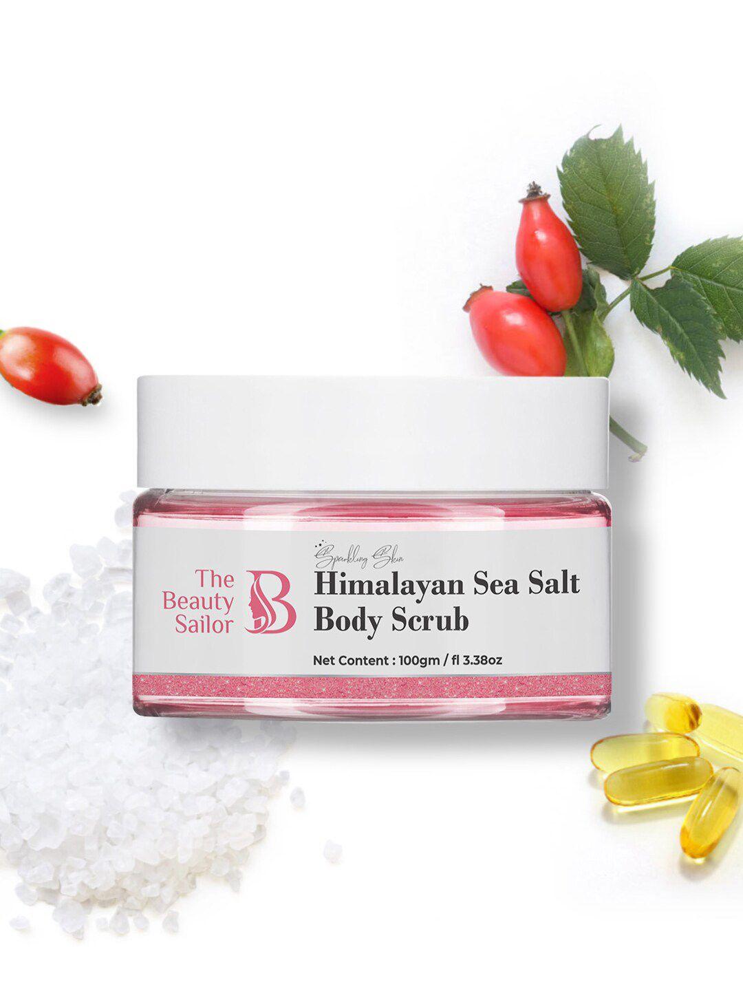 the beauty sailor sparkling skin himalayan sea salt body scrub with vitamin e - 100 g