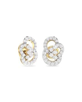 the belden 18 kt yellow gold diamond-studded earrings