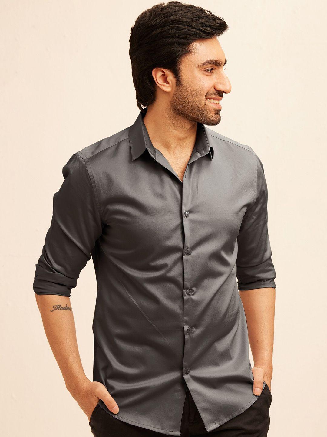 the bleu label men classic slim fit casual shirt