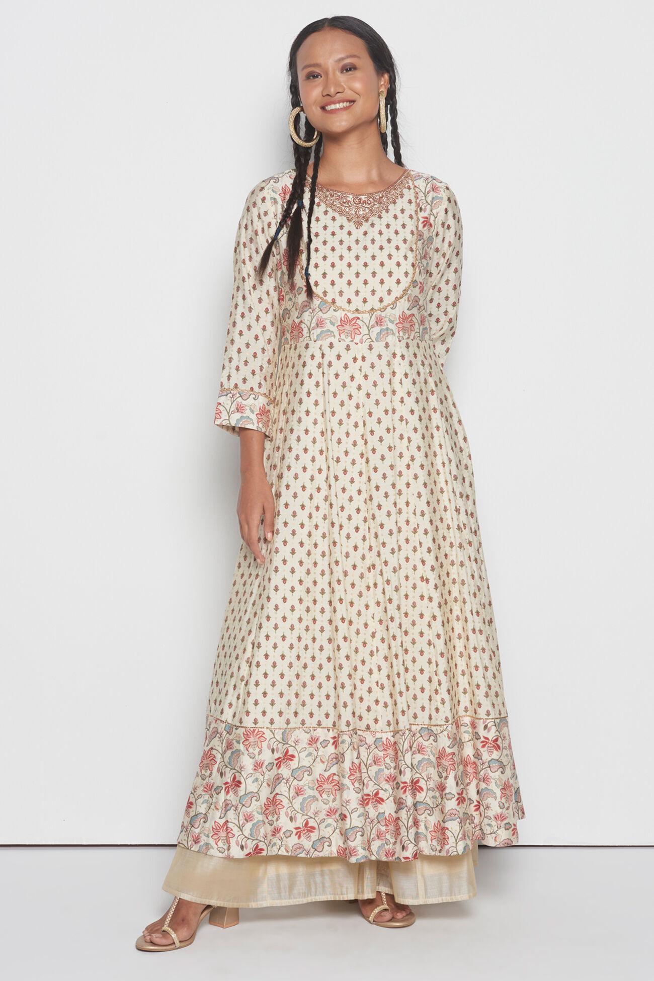 the blooms fit and flare kurta