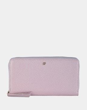 the blush zip-around travel wallet