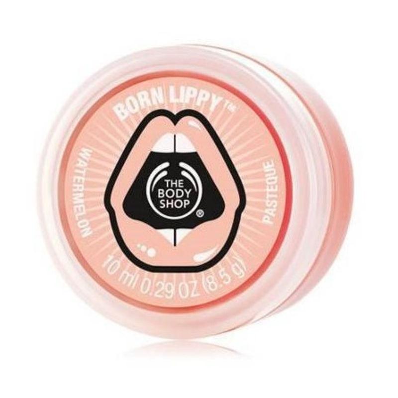 the body shop born lippy pot lip balm - watermelon