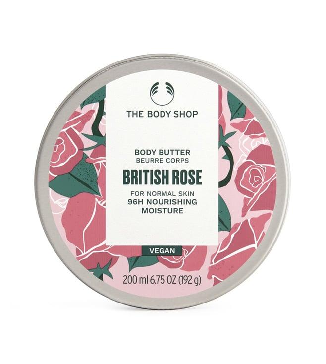the body shop british rose instant glow body butter - 200 ml