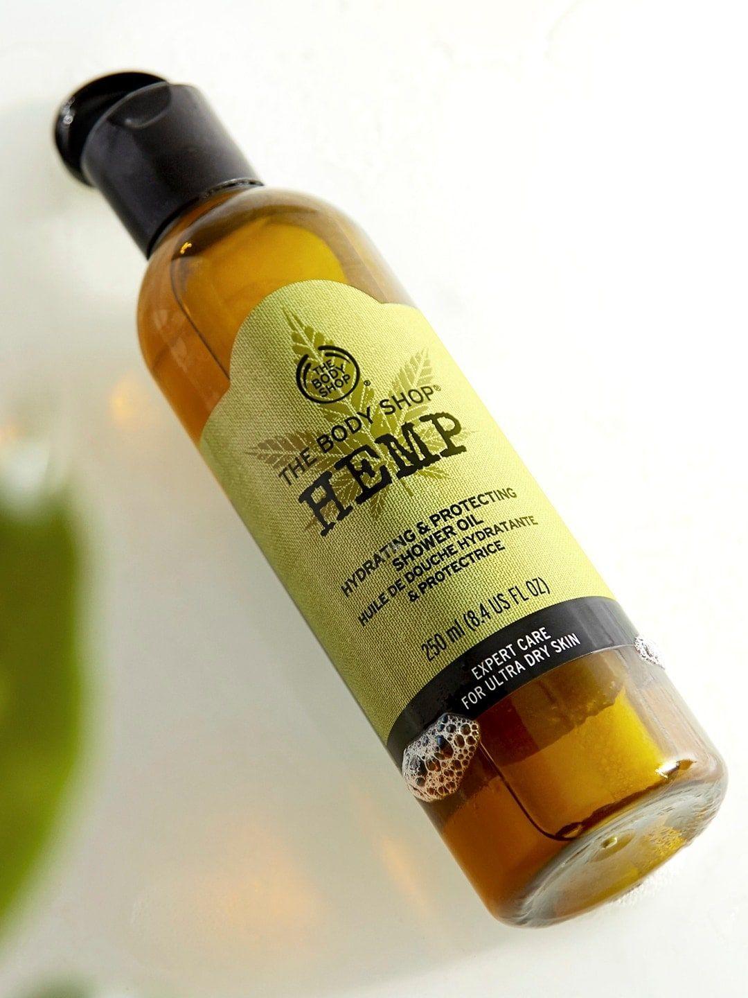 the body shop hemp hydrating & protecting sustainable shower oil for ultra-dry skin 250 ml