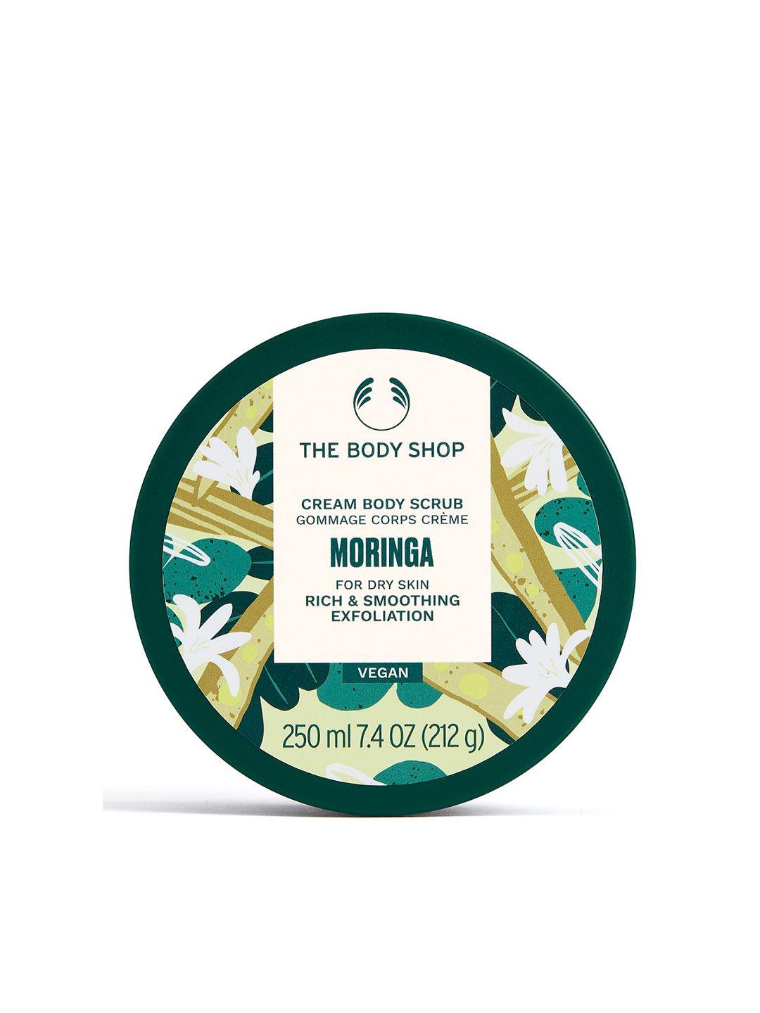 the body shop moringa sustainable body scrub 250 ml