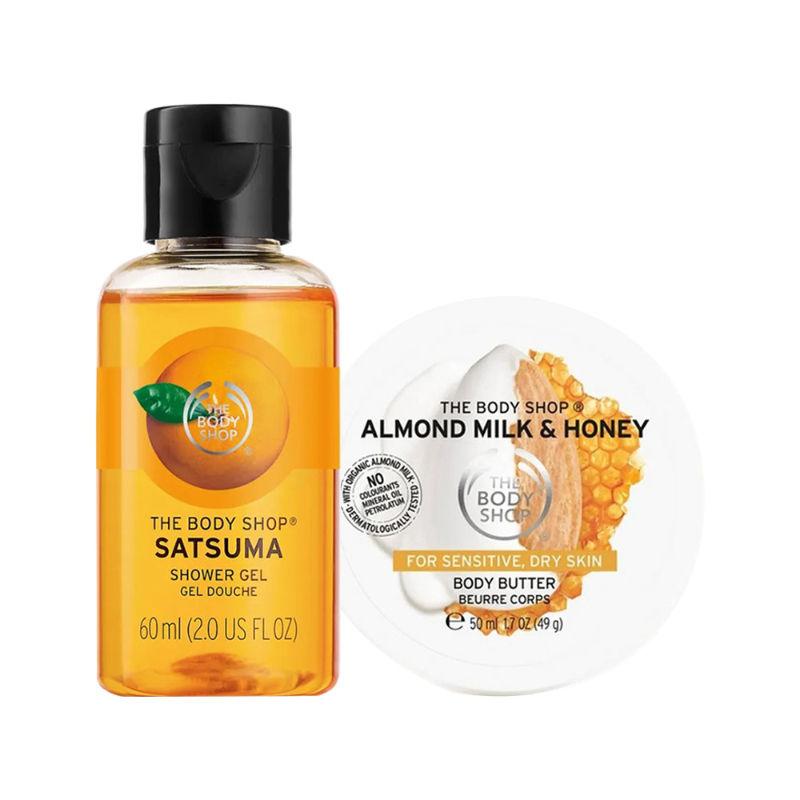 the body shop satsuma shower gel & milk and honey butter