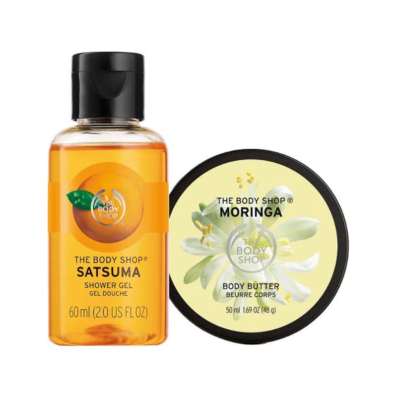 the body shop satsuma shower gel & moringa body butter