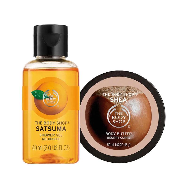 the body shop satsuma shower gel & shea body butter