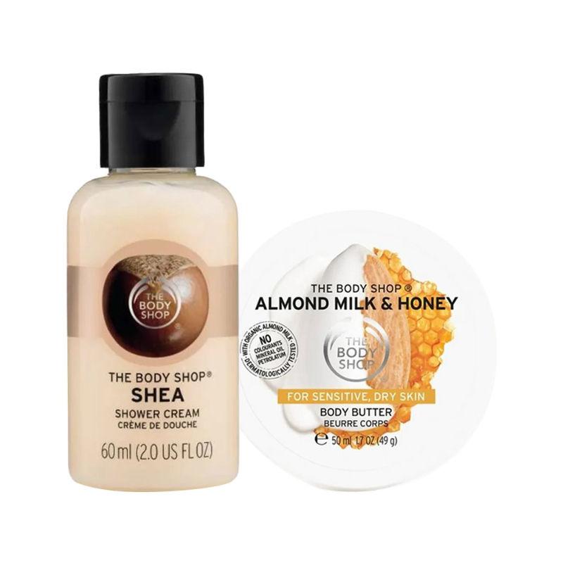 the body shop shea shower gel & milk and honey body butter