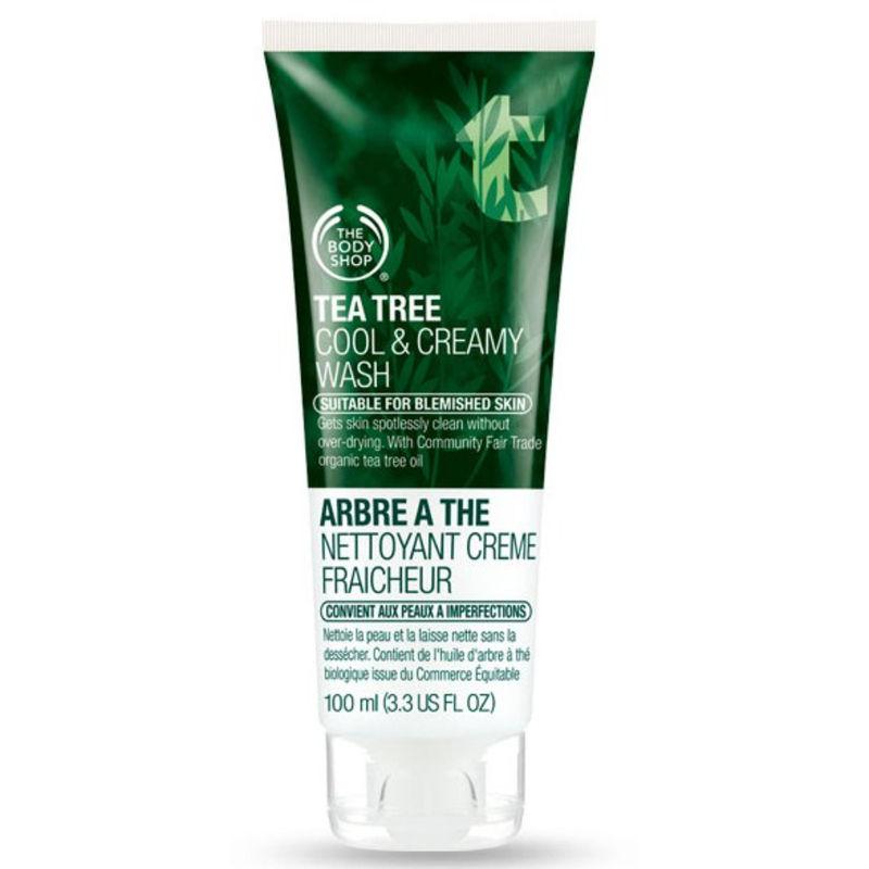 the body shop tea tree cool & creamy face wash