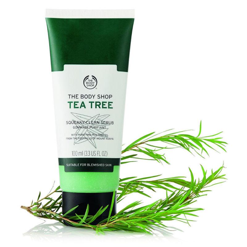 the body shop tea tree squeaky-clean scrub