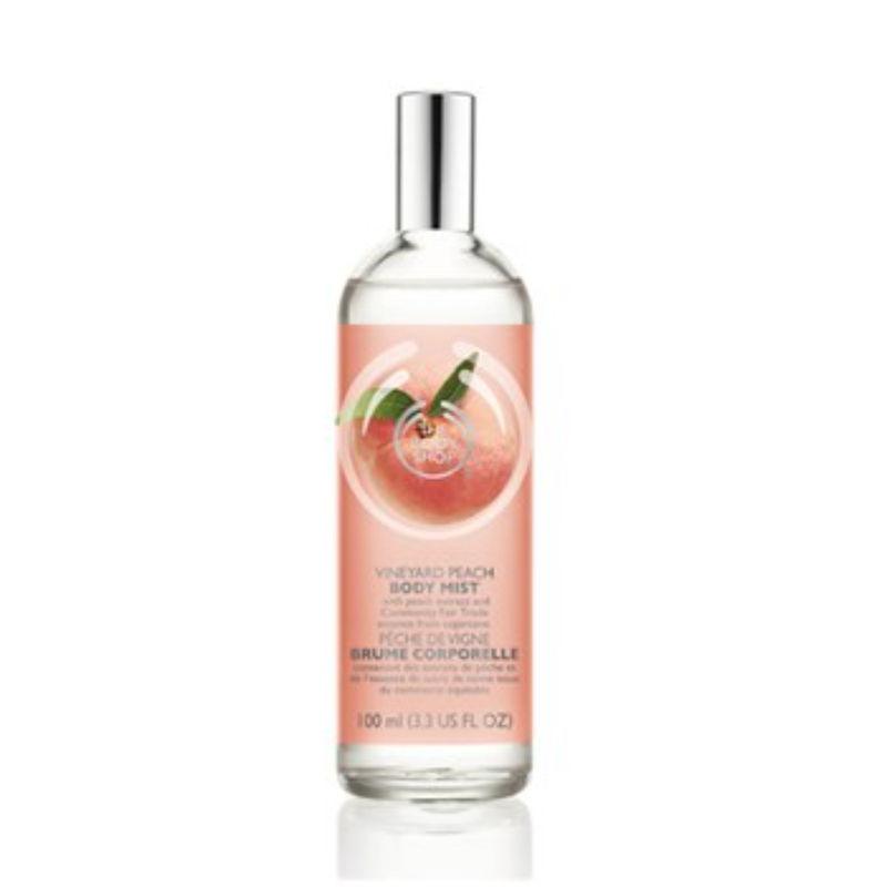 the body shop vineyard peach body mist