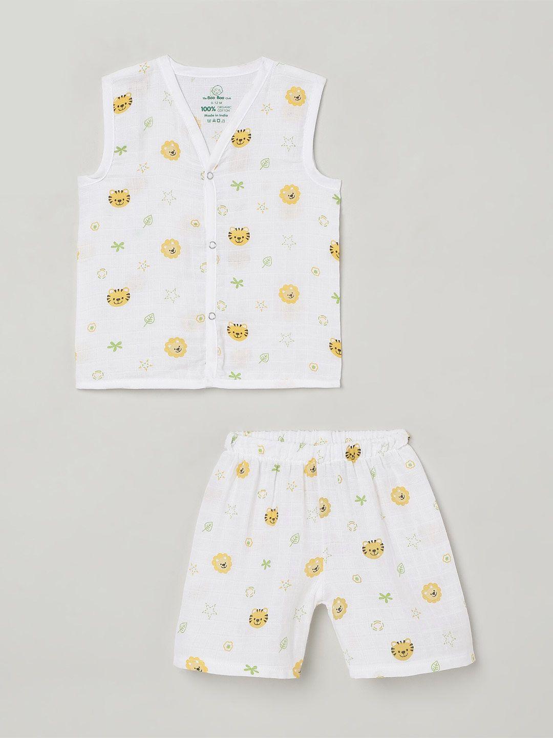 the boo boo club infants pure cotton printed top with shorts