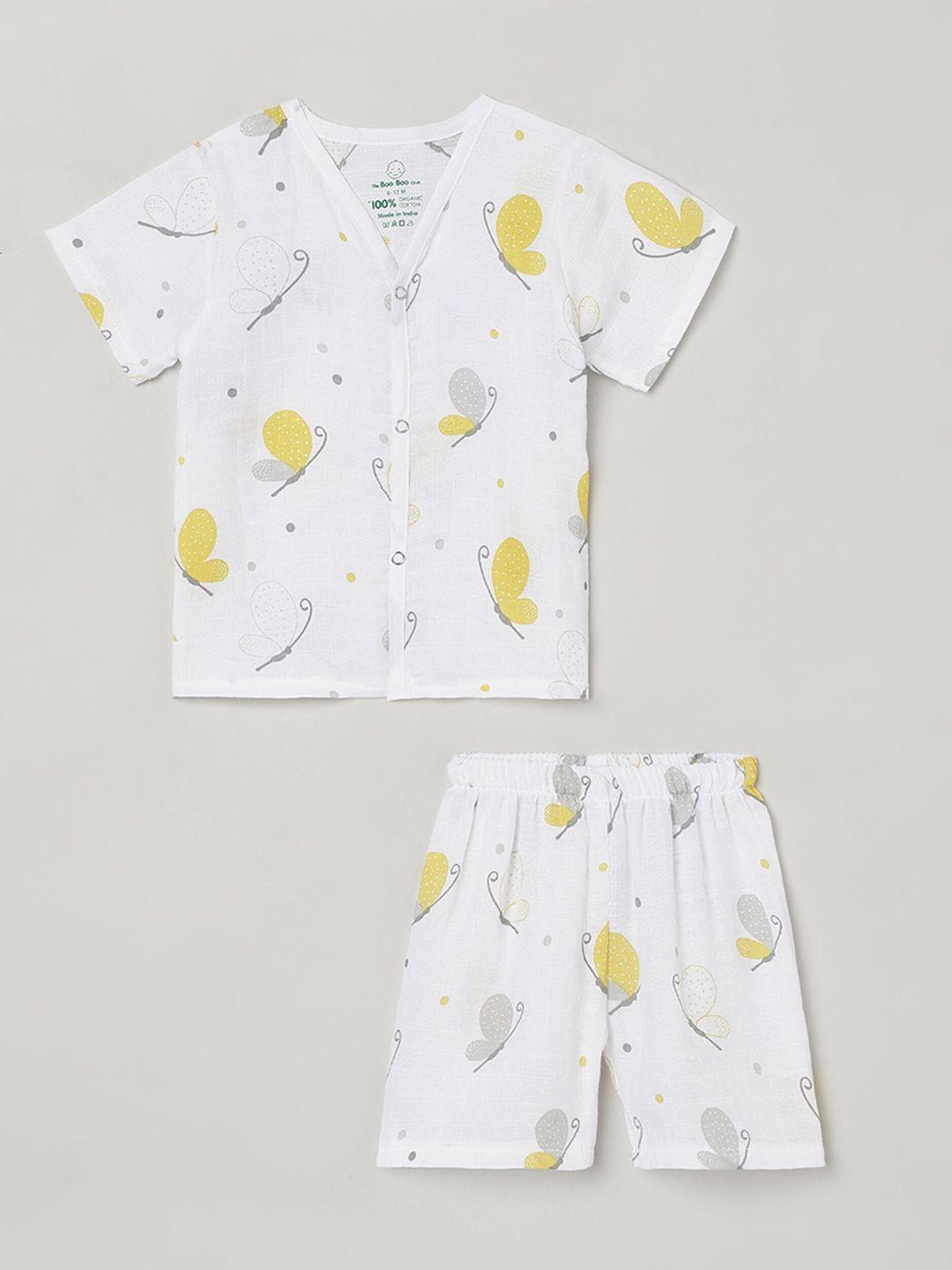 the boo boo club kids infants pure cotton printed shirt with shorts