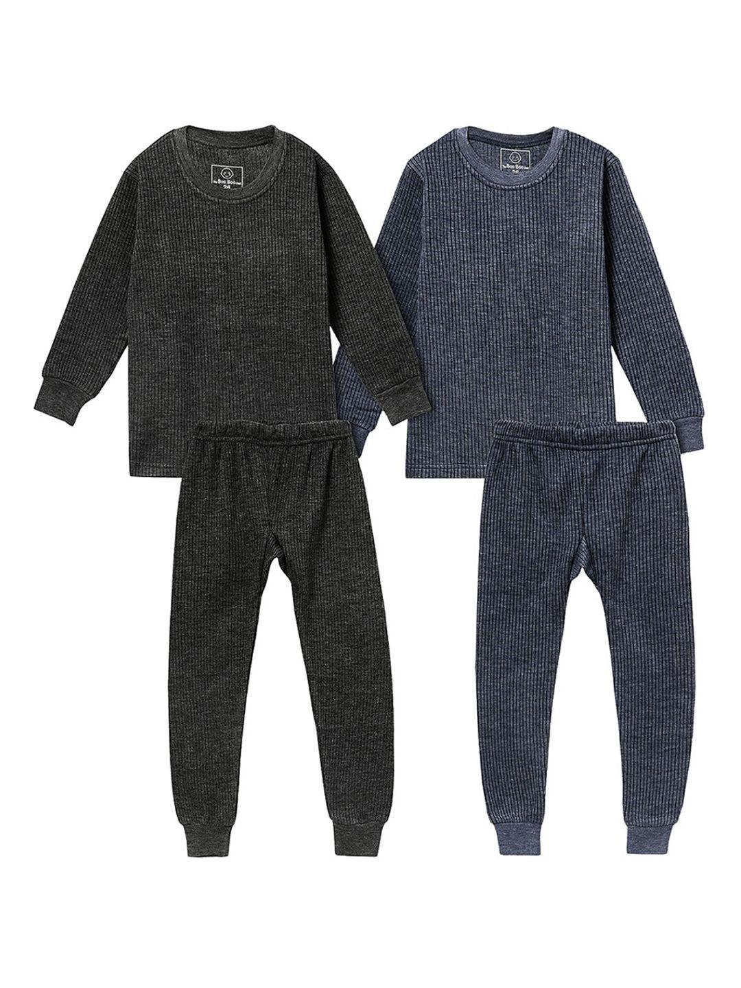 the boo boo club kids pack of 2 ribbed full sleeves thermal set