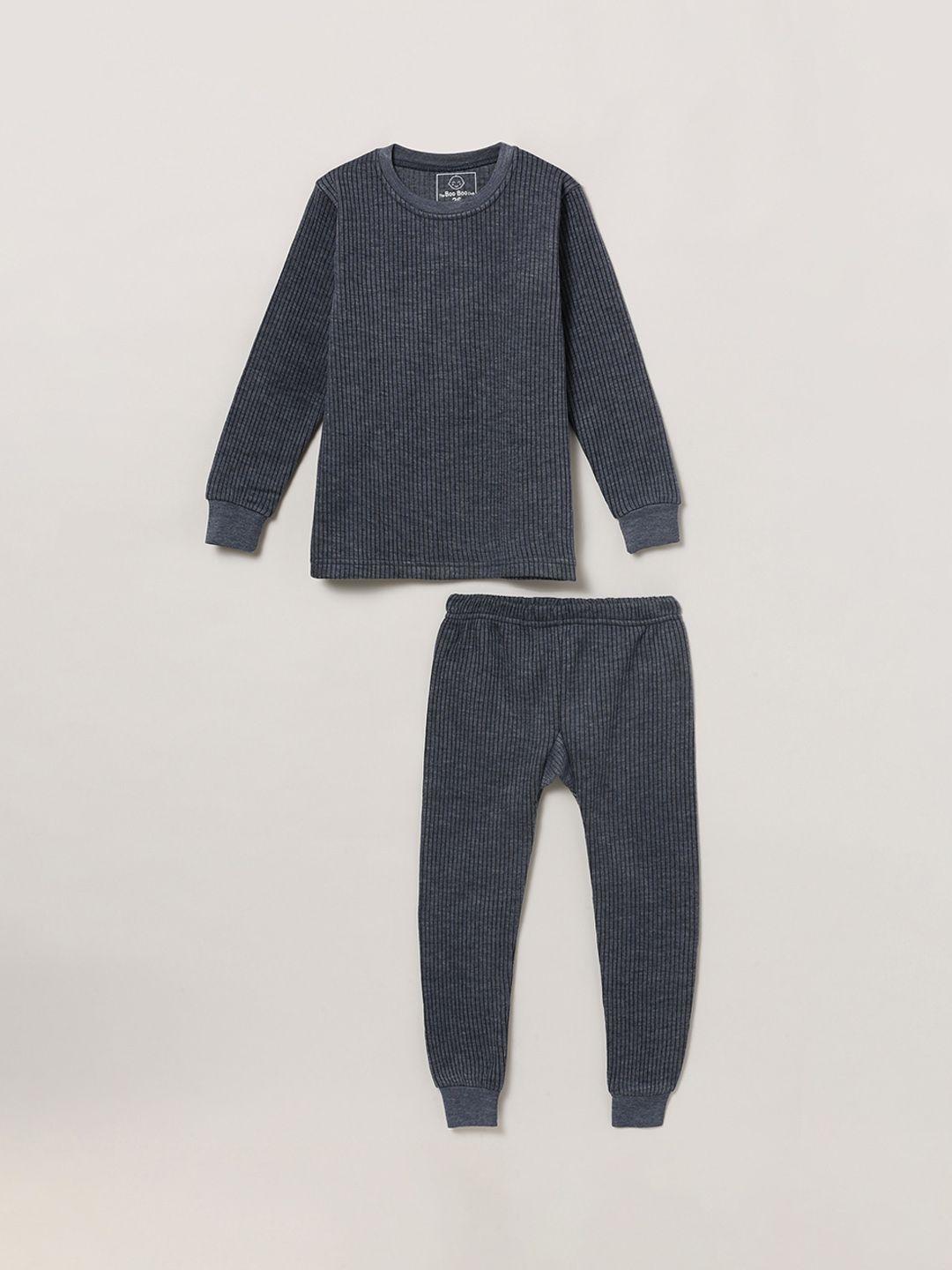 the boo boo club kids striped thermal set