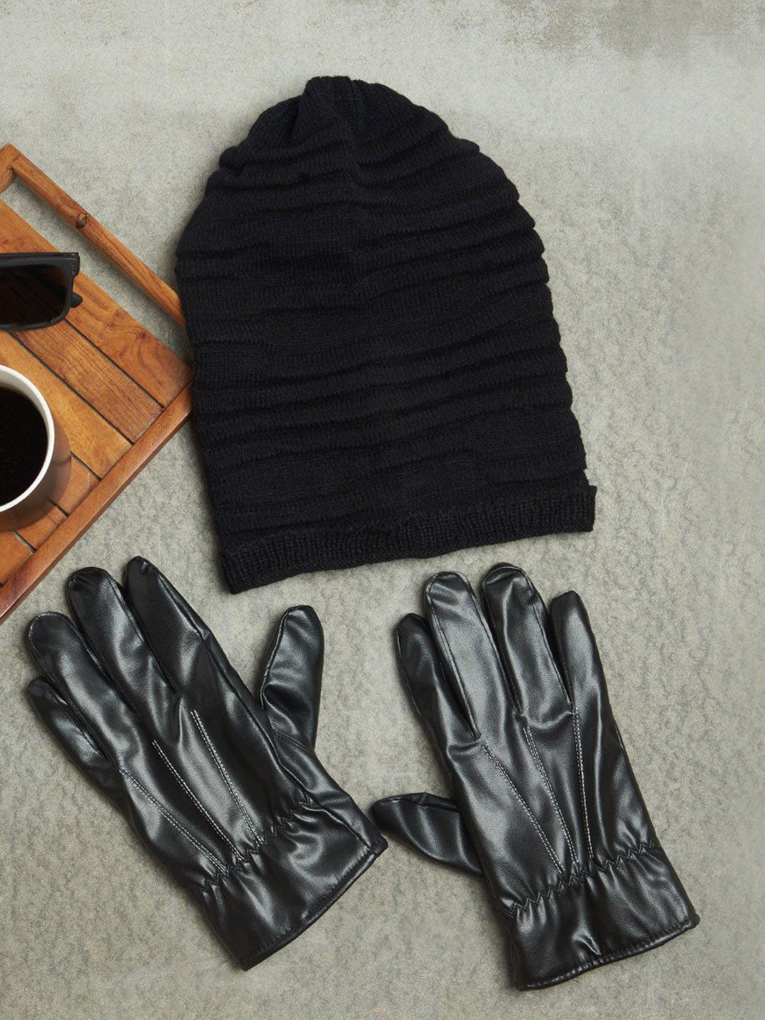 the bro code men gloves with beanie