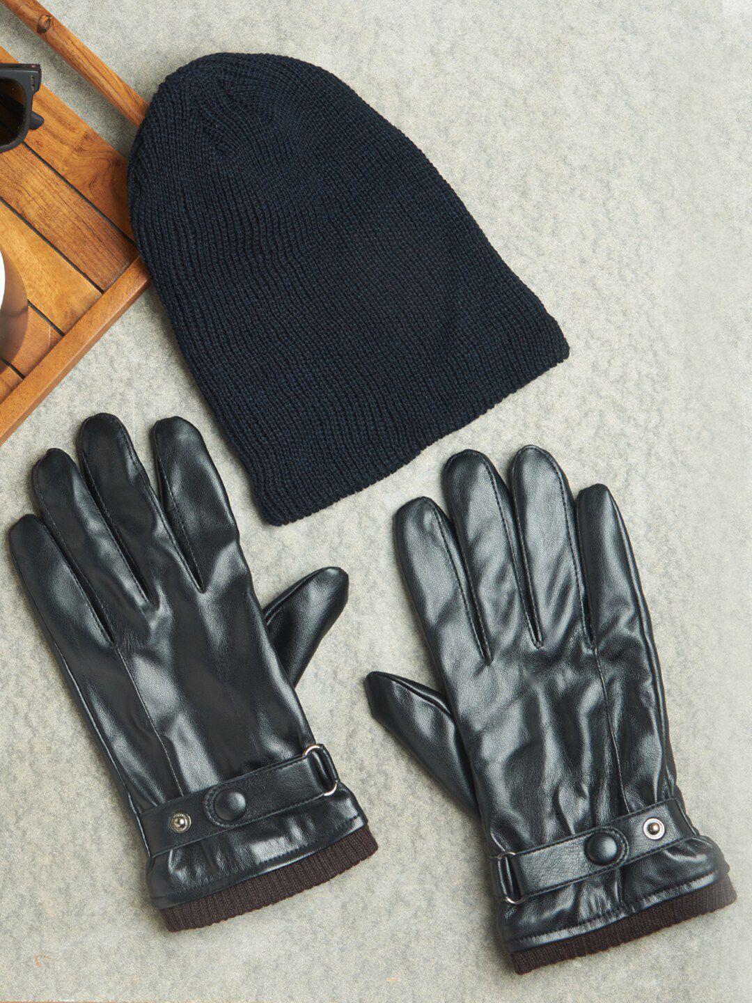the bro code men gloves with beanie