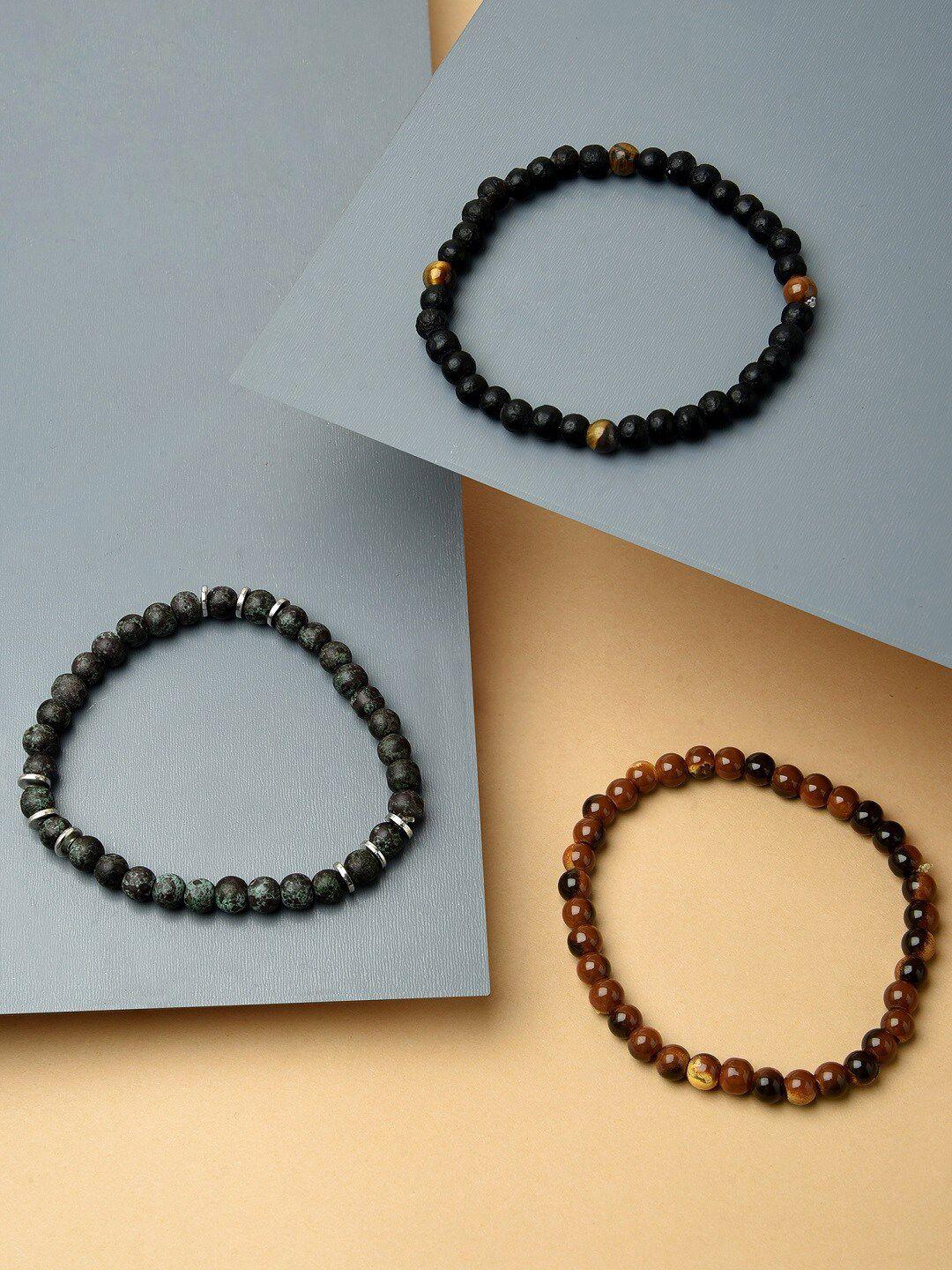 the bro code men set of 3 artificial beads bracelet