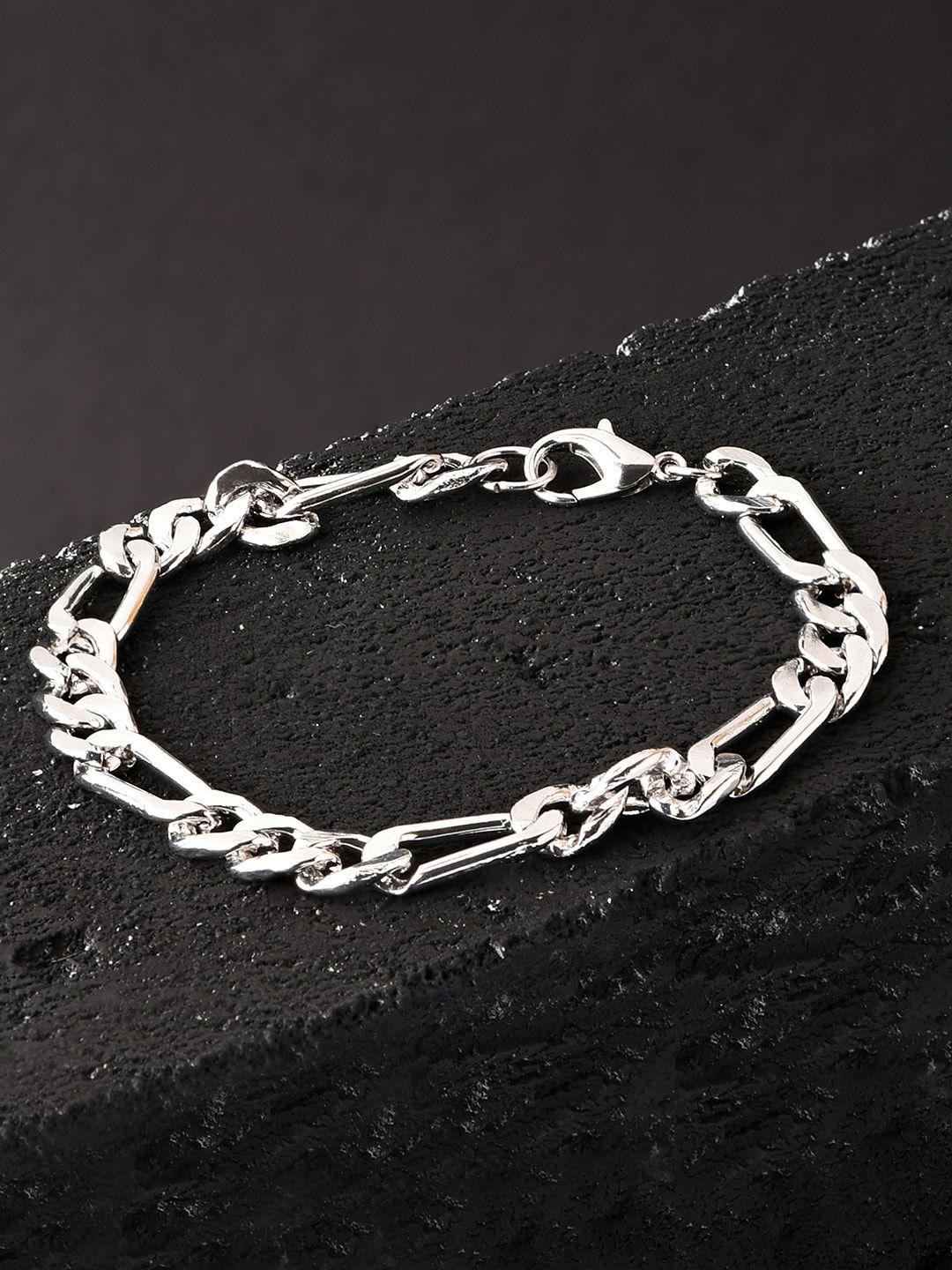 the bro code men silver-plated wraparound bracelet
