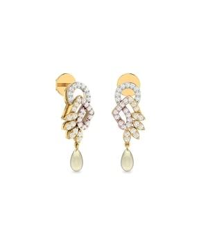 the caitlinn 18k gold diamond earrings