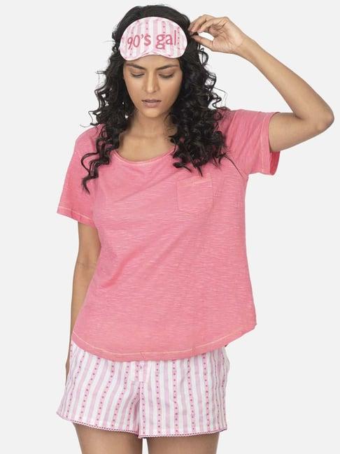 the calm collective hot pink amber t-shirt