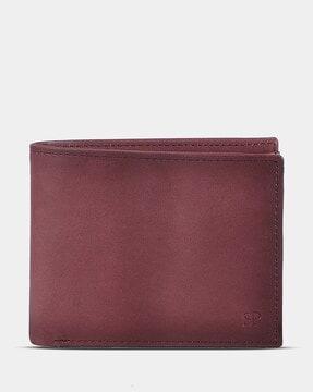 the caramel bi-fold genuine leather wallet