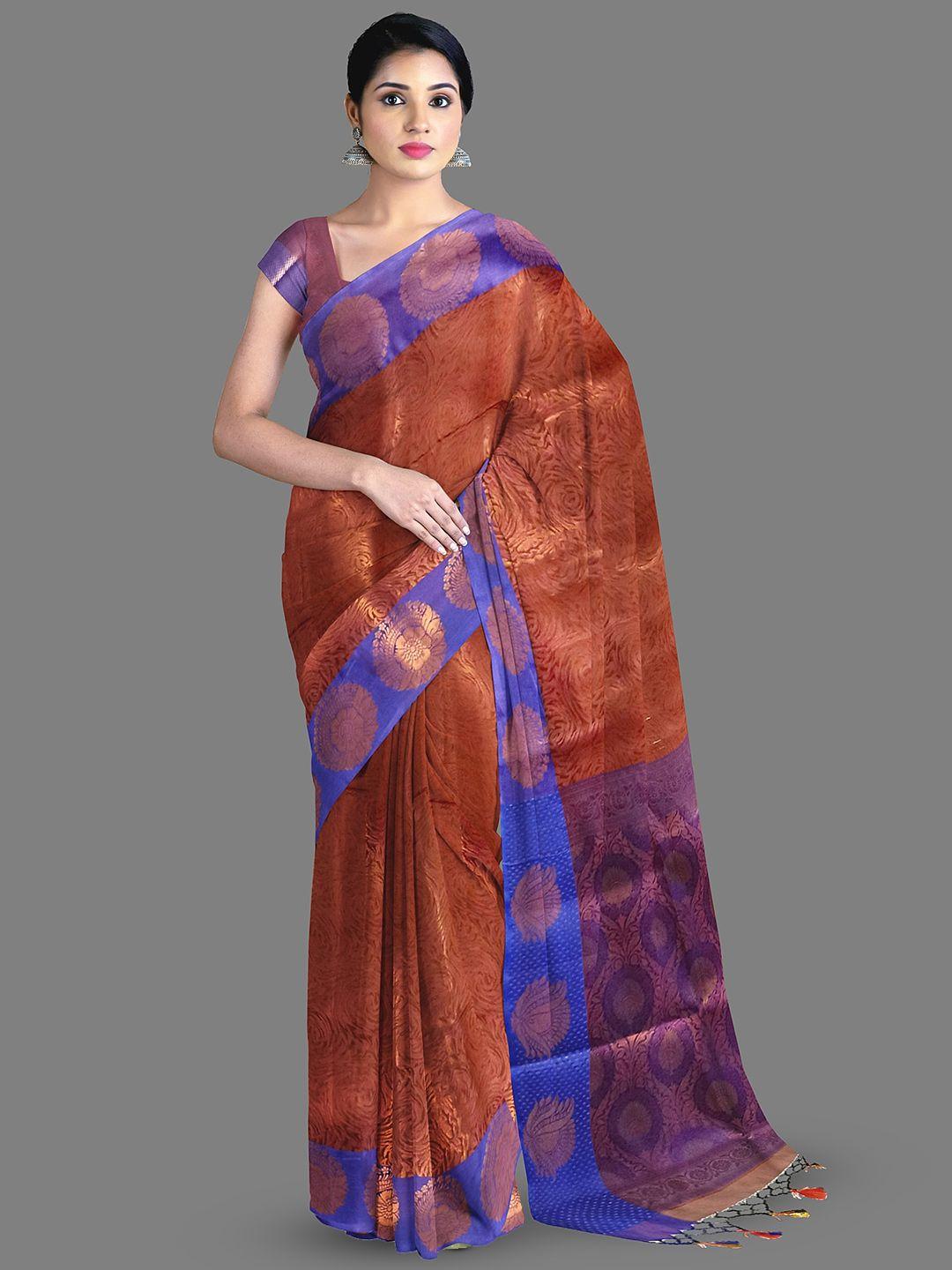 the chennai silks ethnic motifs printed zari saree