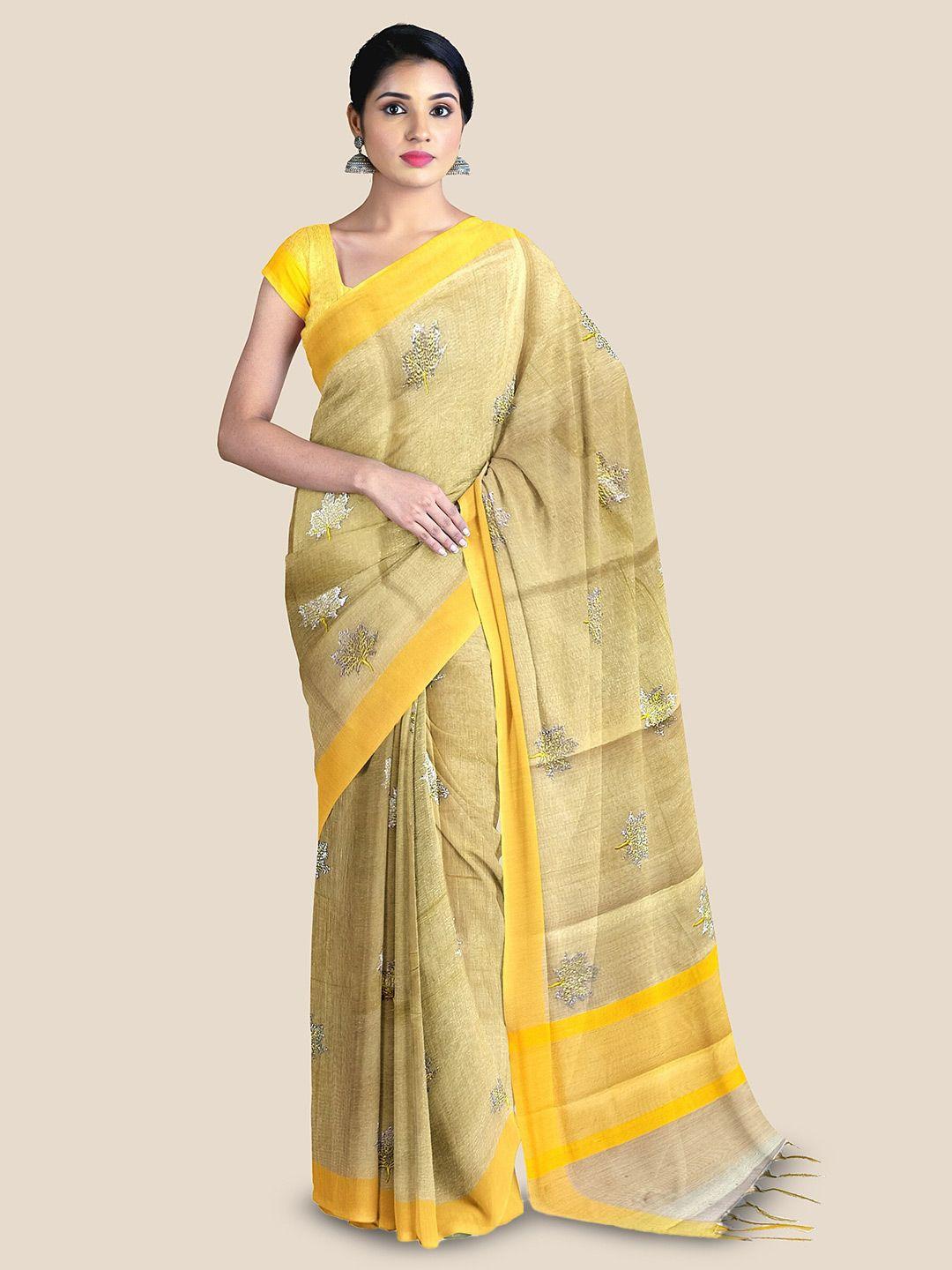 the chennai silks floral embroidered tissue banarasi saree