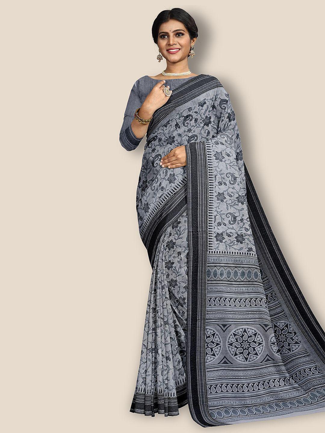 the chennai silks paisley printed pure cotton saree