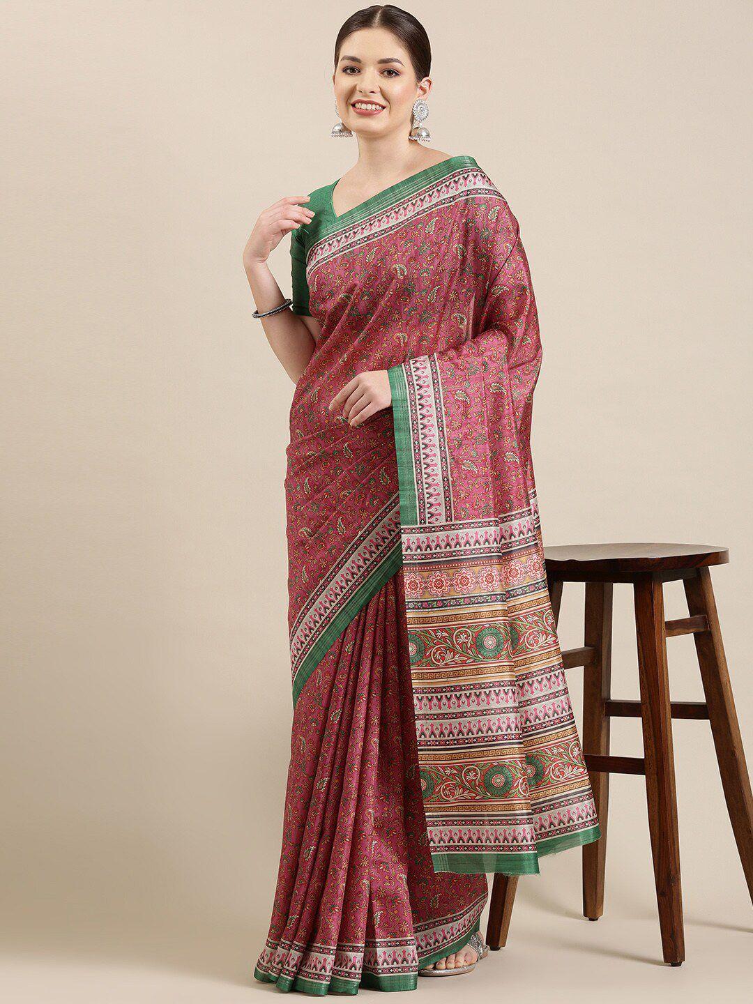 the chennai silks red ethnic motifs saree