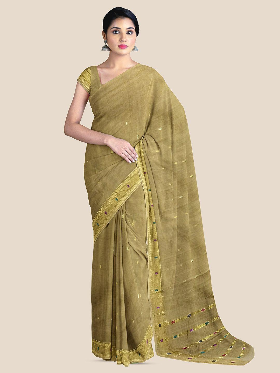 the chennai silks woven design zari pure cotton venkatgiri saree