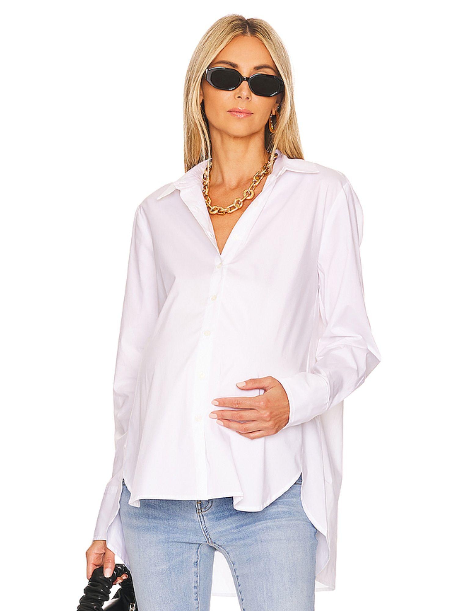 the classic button down maternity shirt