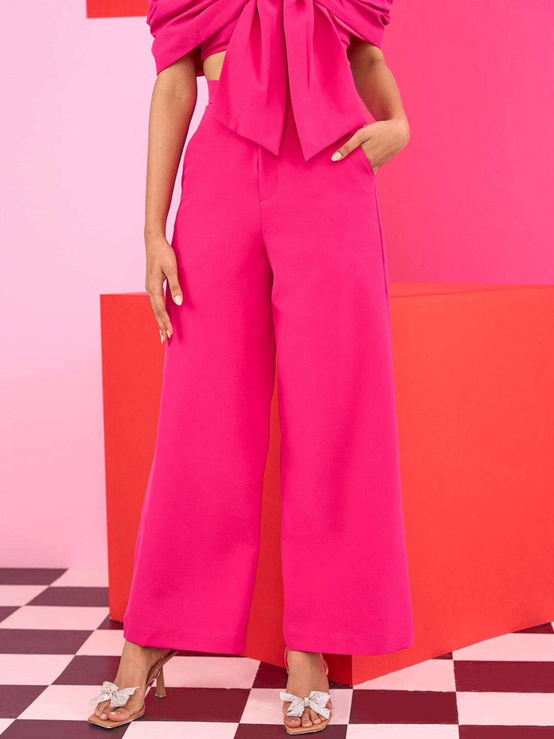 the clothing factory women high-rise wide leg trousers
