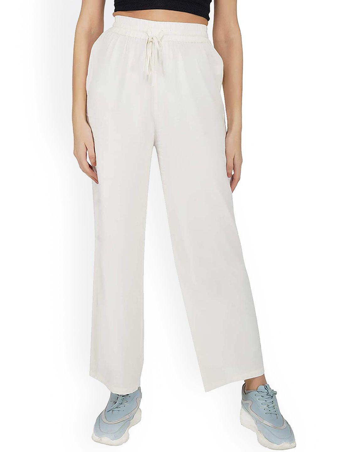 the clothing factory women loose fit smart high-rise trousers