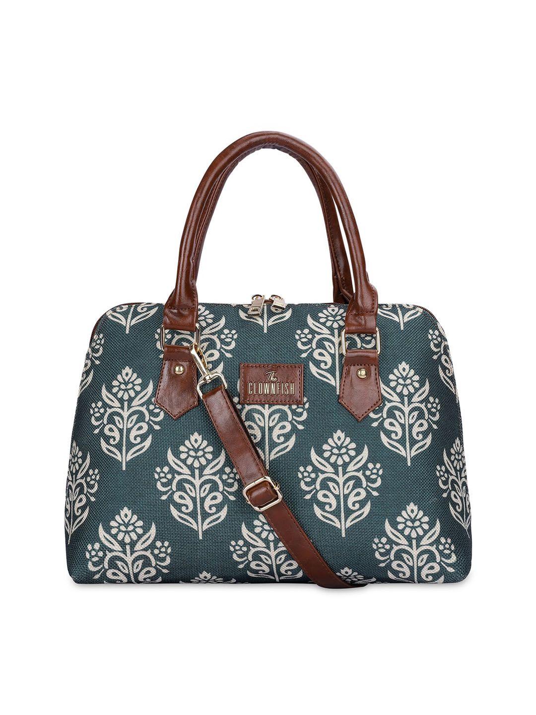 the clownfish ethnic motifs printed structured handheld bag