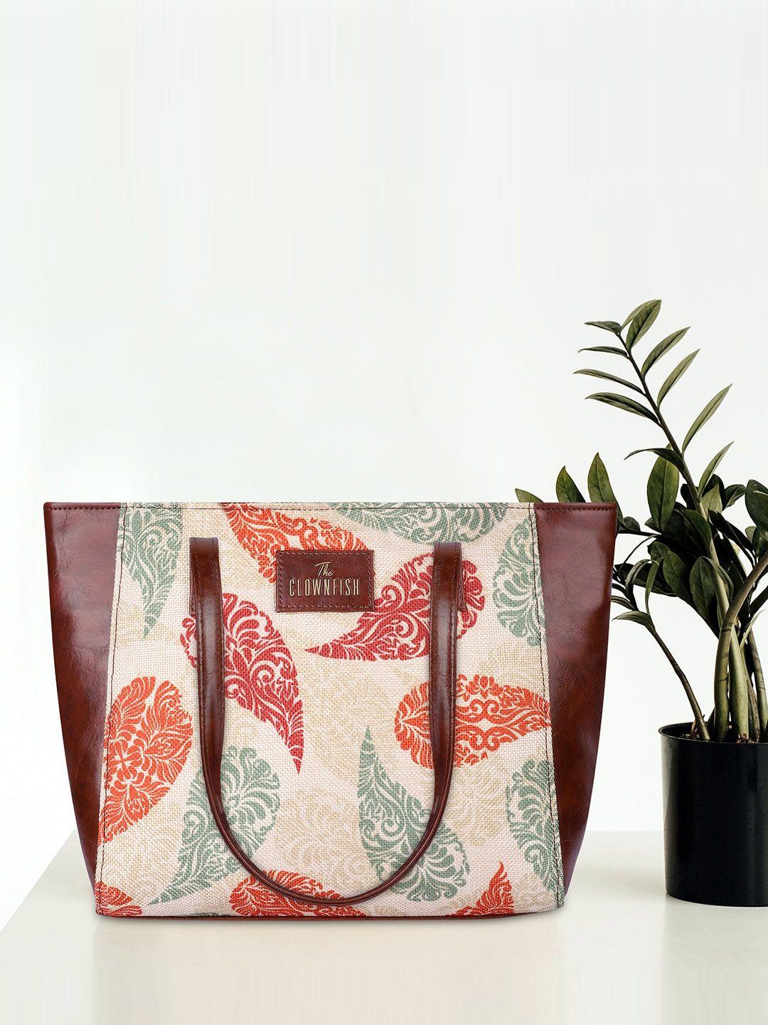 the clownfish ethnic motifs printed structured tote bag