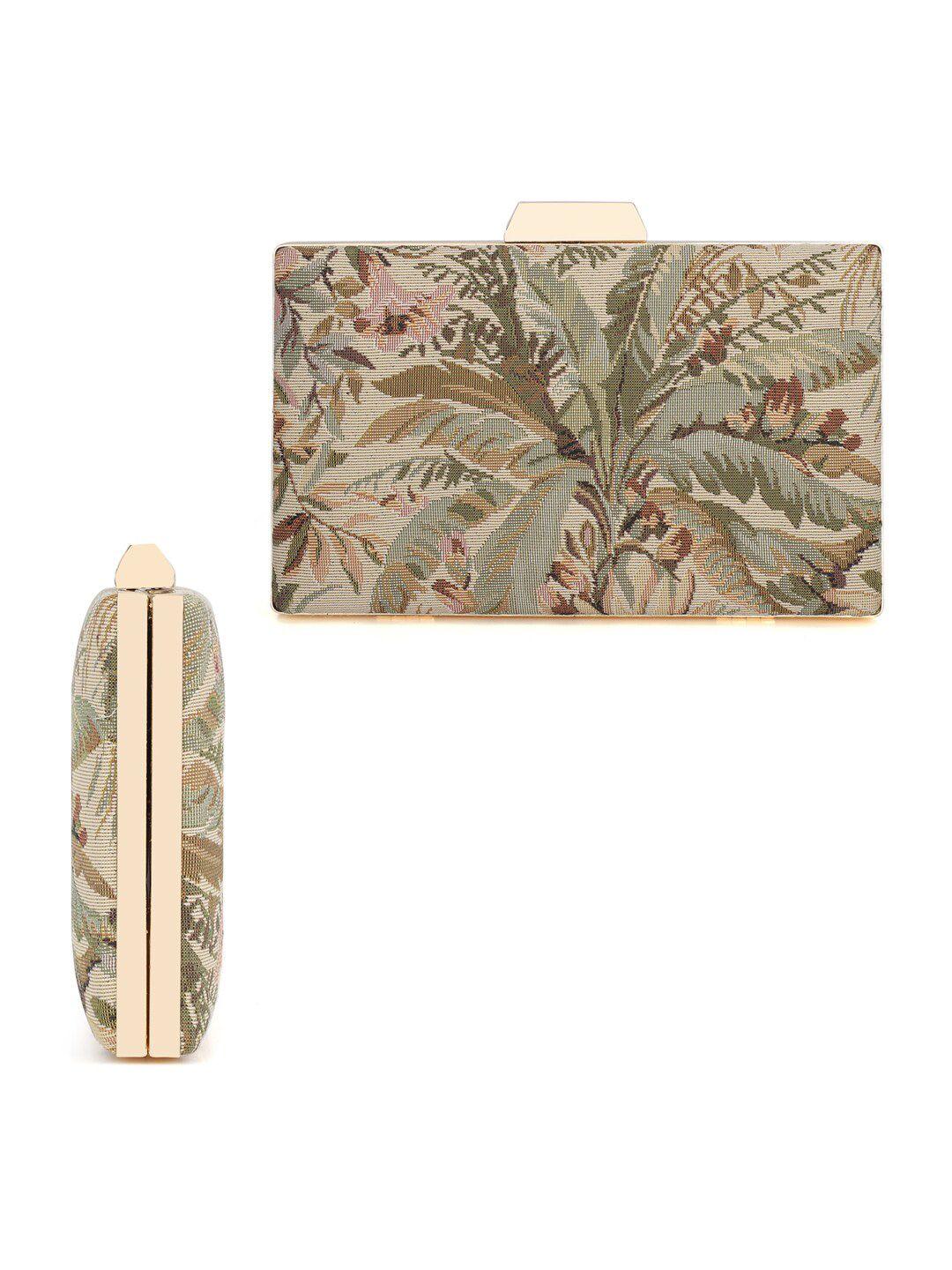 the clownfish floral printed box clutch