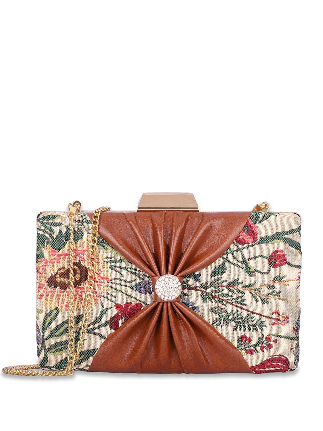 the clownfish floral printed box clutch