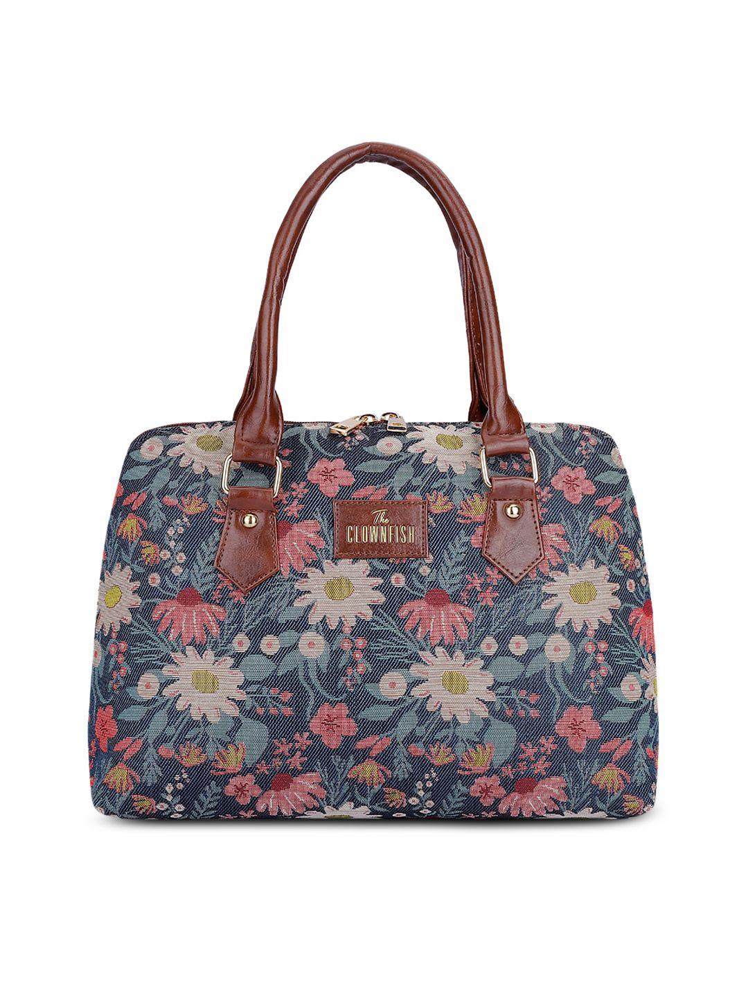 the clownfish floral printed structured handheld bag