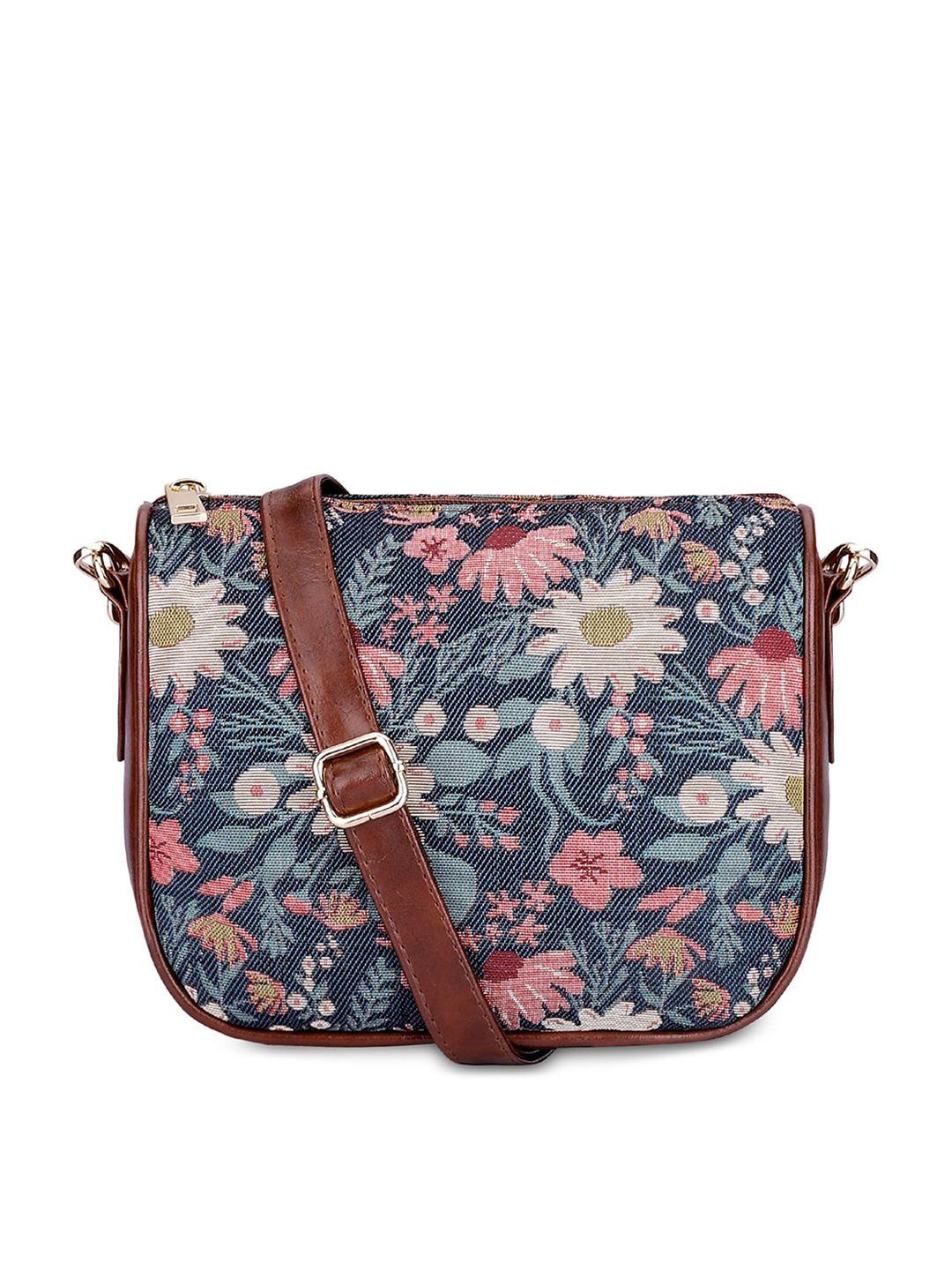 the clownfish floral printed structured sling bag