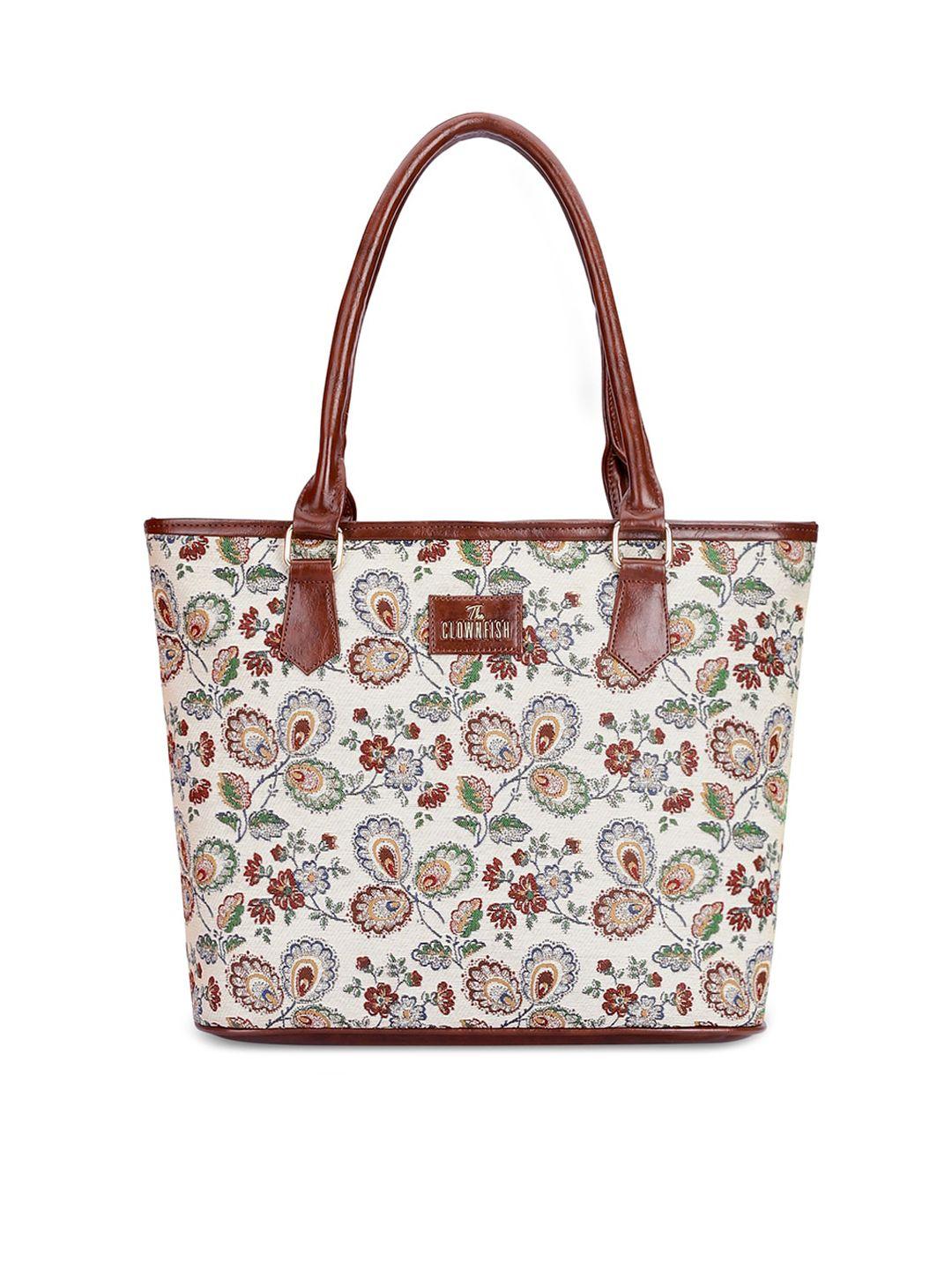 the clownfish floral printed structured tote bag