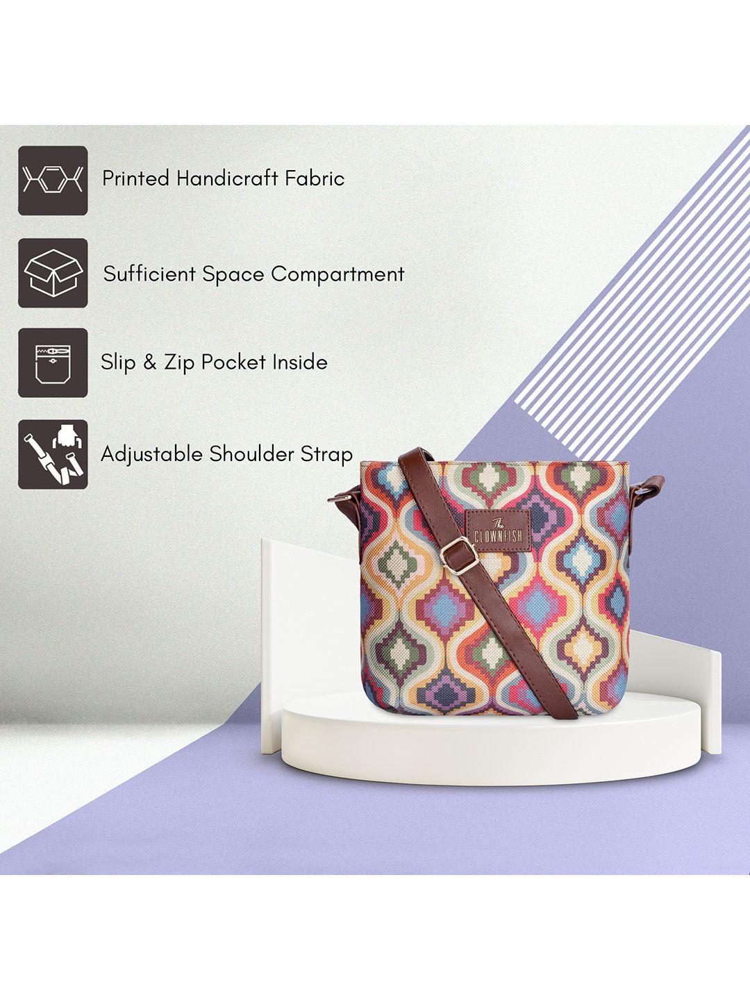 the clownfish geometric printed sling bag