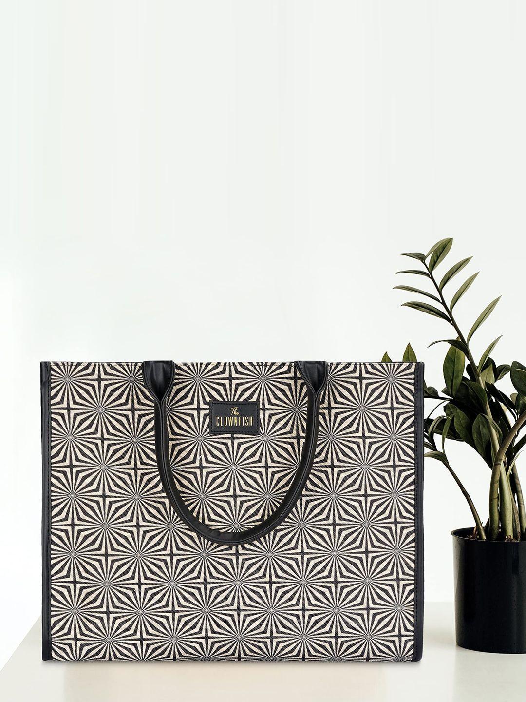 the clownfish geometric printed structured swagger shoulder bag