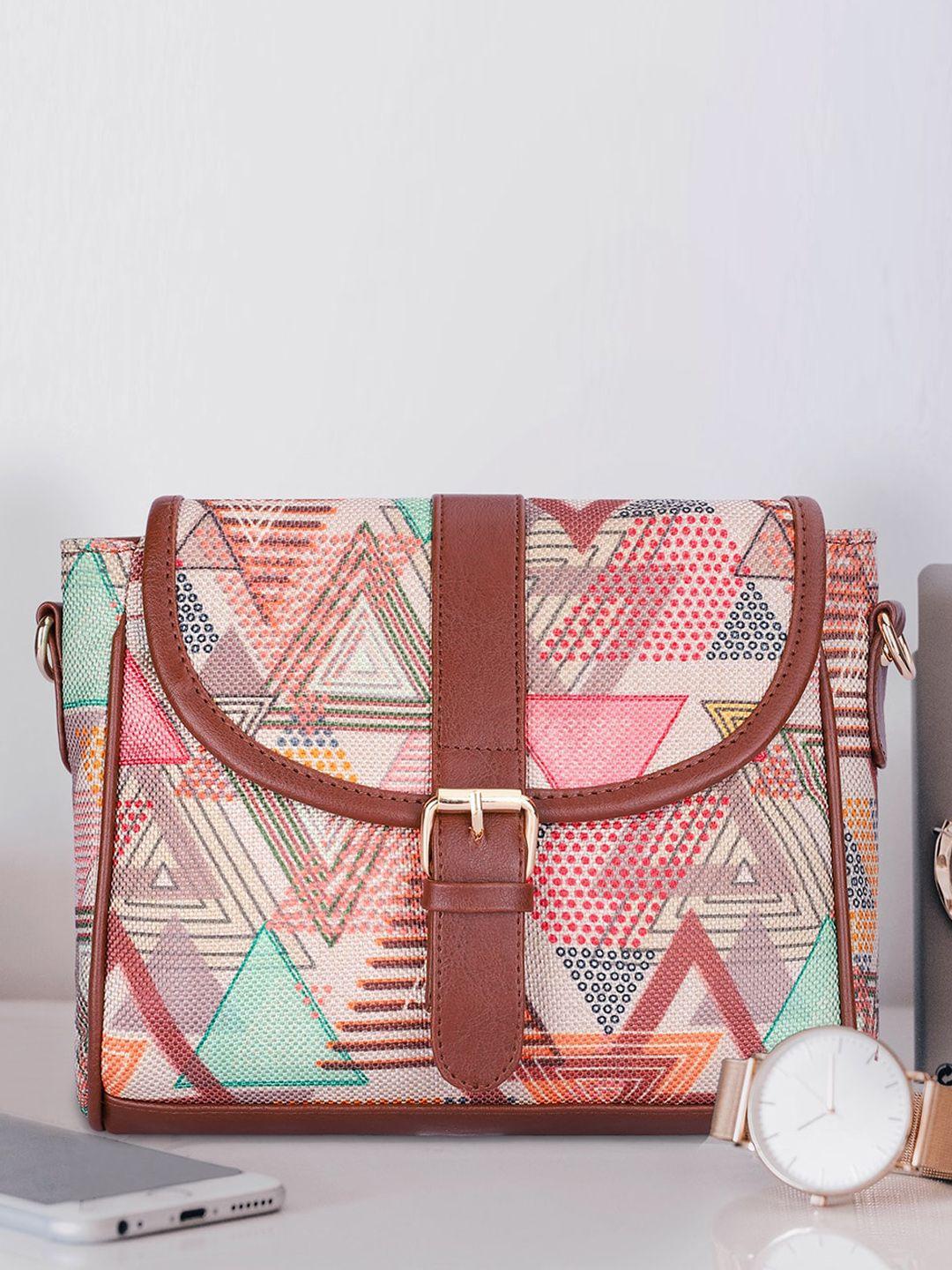 the clownfish geometric structured sling bag